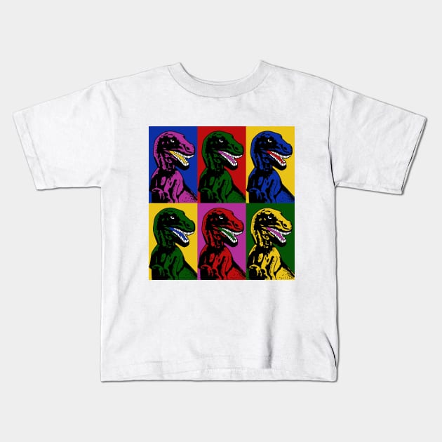 Dinosaur Pop Art Kids T-Shirt by tabners